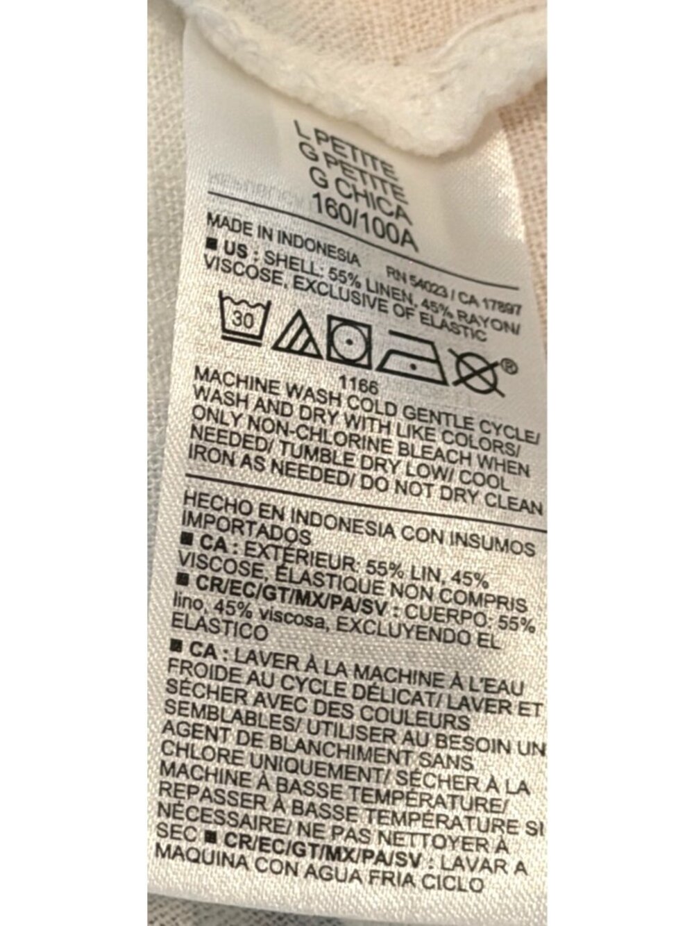 Old Navy Women's Linen Blend Sleeveless Dress Ivory Size PL NWT - Picture 6 of 8